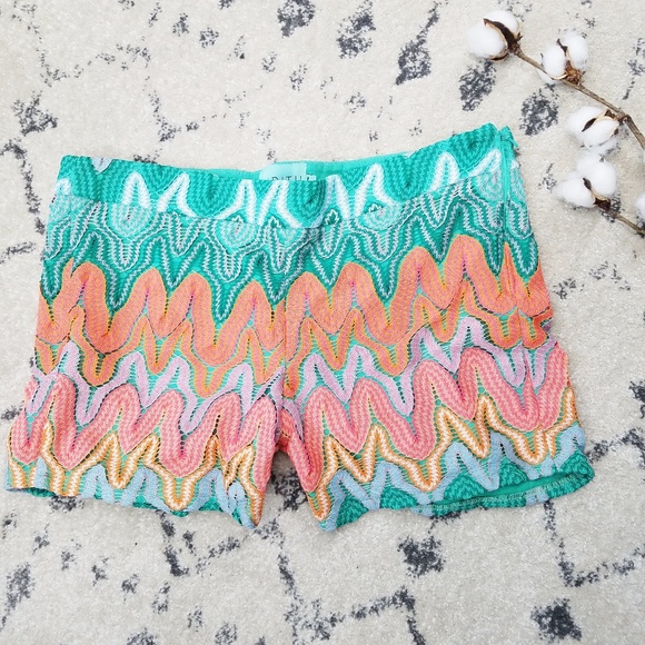 Judith March Pants - Judith March crochet shorts orange green